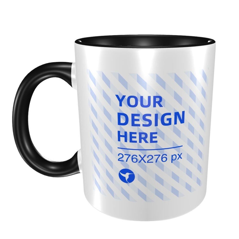 Keramiktasse mit Komfortgriff in Zweifarb-Design