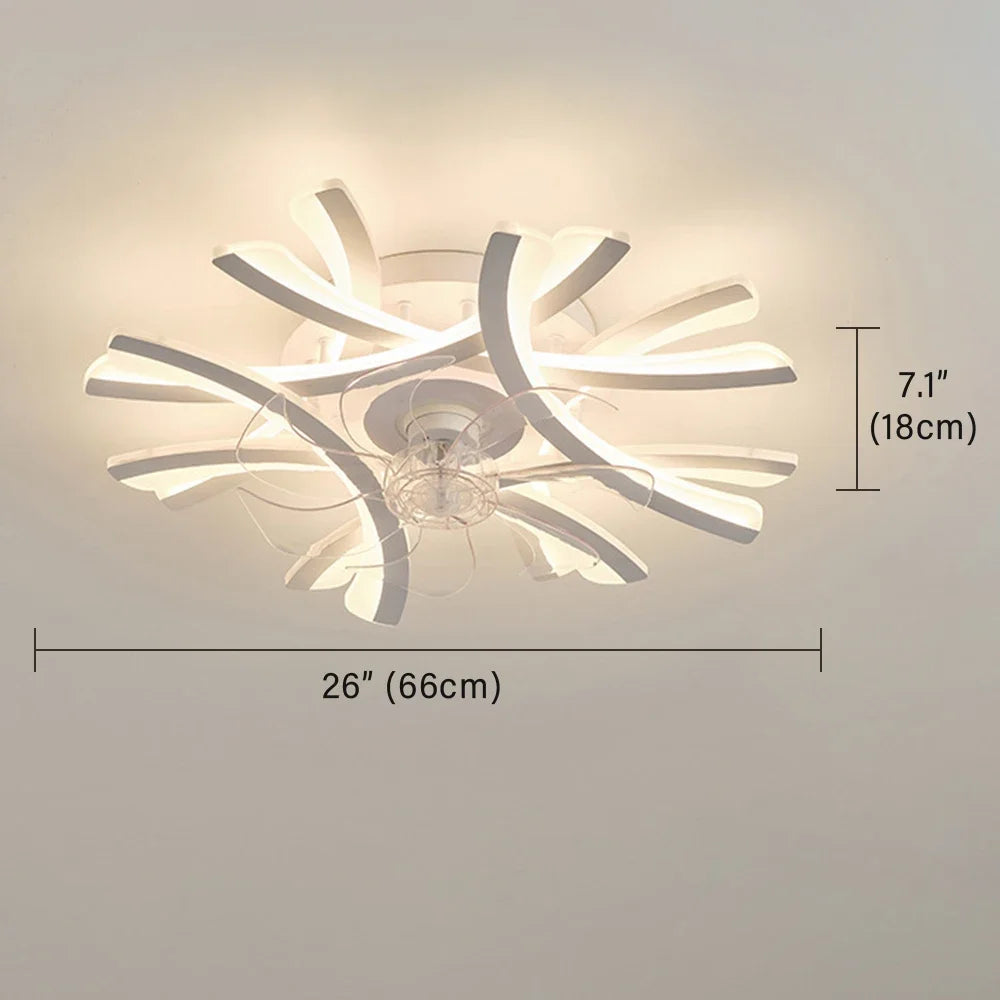 Moderne Deckenventilator-Lampe mit LED & Fernbedienung