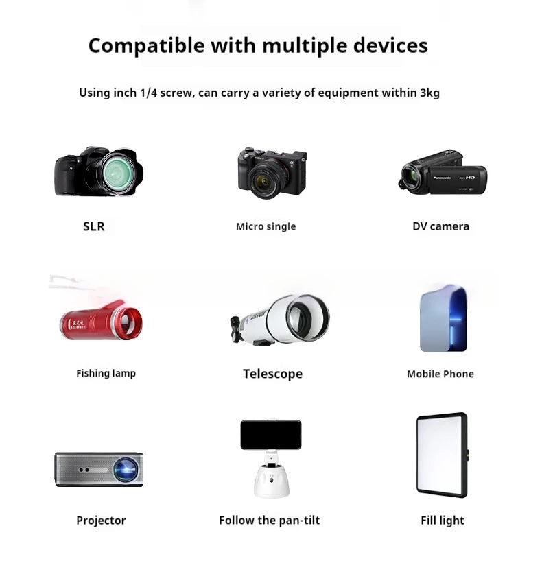 Walking Way F550T – Robustes Aluminium-Mini‑Stativ für Videokamera & Smartphone