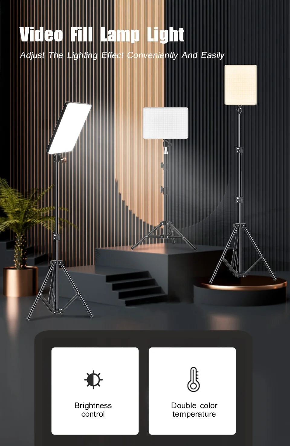 LED-Videoleuchten, Konferenzfotografie, Beleuchtung, Selfie-Licht, Fotostudio-Lampe mit Stativ für Live-Streaming, TikTok Zoom