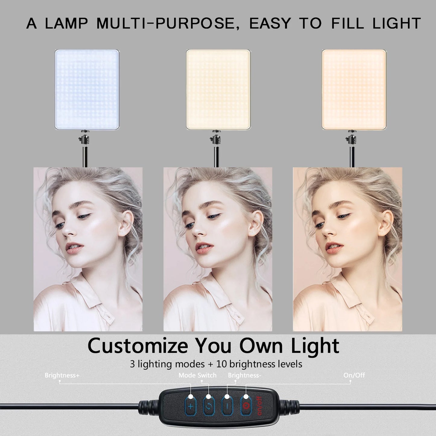 LED-Videoleuchten, Konferenzfotografie, Beleuchtung, Selfie-Licht, Fotostudio-Lampe mit Stativ für Live-Streaming, TikTok Zoom