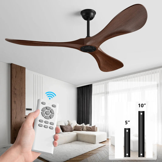 52 Zoll DC-Deckenventilator mit Fernbedienung & ABS-Flügeln