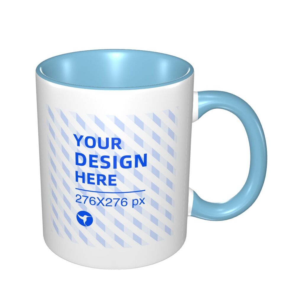 Keramiktasse mit Komfortgriff in Zweifarb-Design