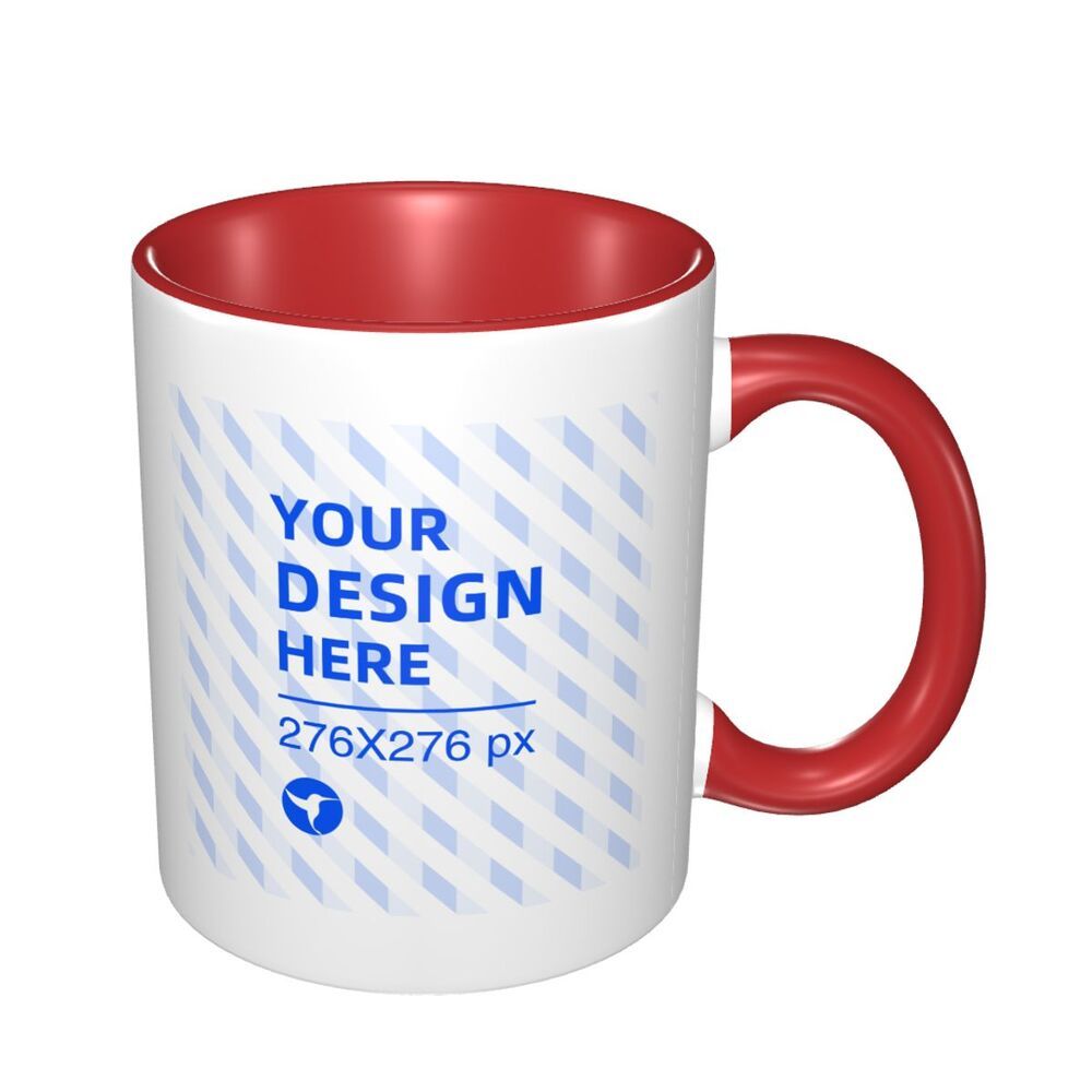 Keramiktasse mit Komfortgriff in Zweifarb-Design