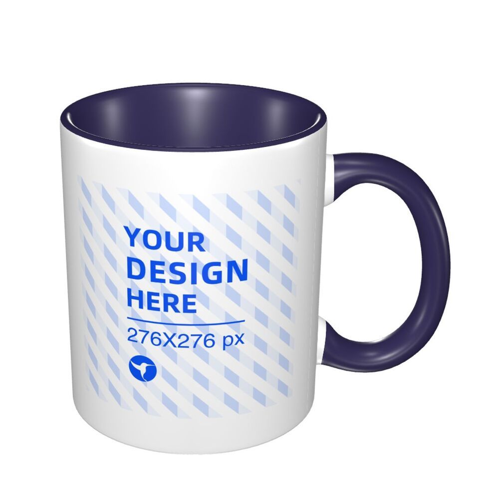 Keramiktasse mit Komfortgriff in Zweifarb-Design
