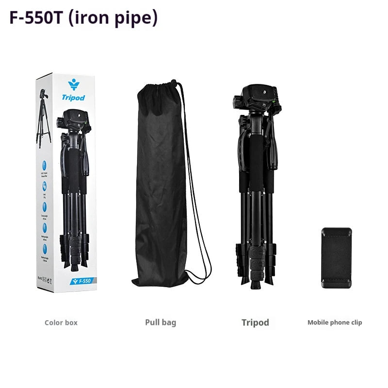 Walking Way F550T – Robustes Aluminium-Mini‑Stativ für Videokamera & Smartphone
