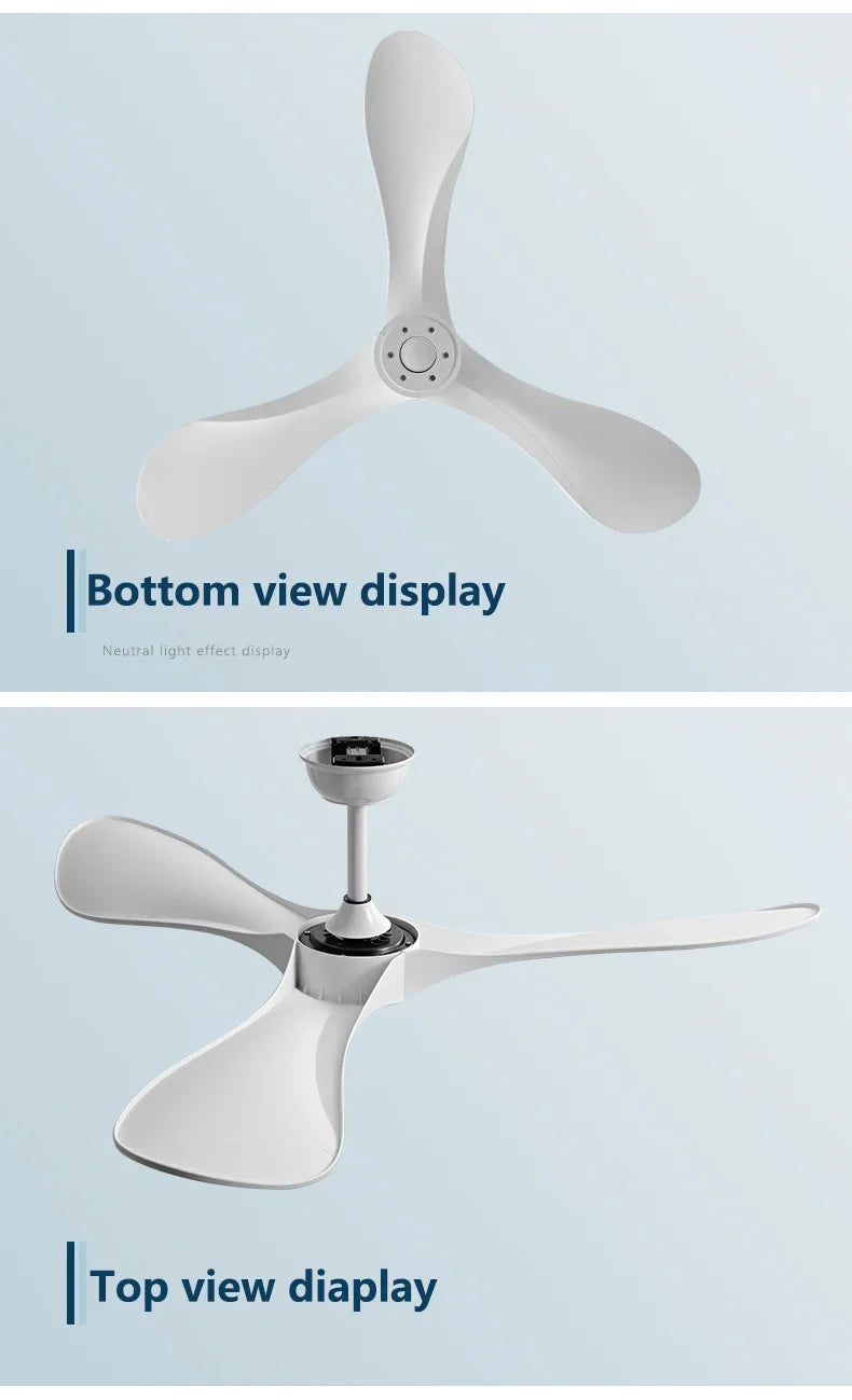 52 Zoll DC-Deckenventilator mit Fernbedienung & ABS-Flügeln