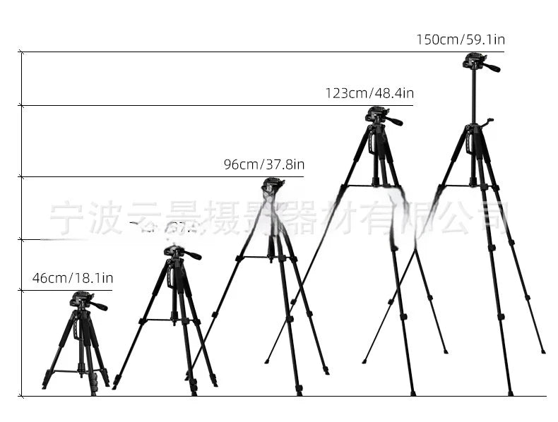 Walking Way F550T – Robustes Aluminium-Mini‑Stativ für Videokamera & Smartphone