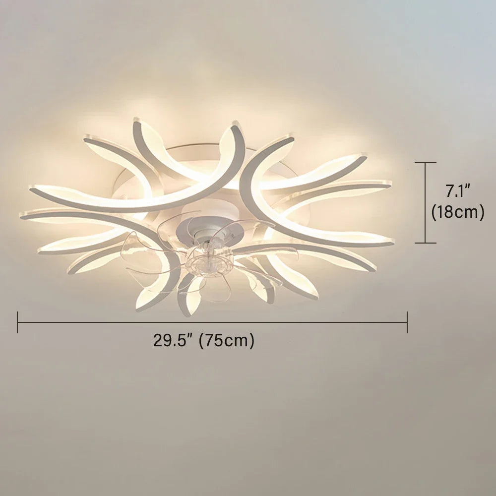 Moderne Deckenventilator-Lampe mit LED & Fernbedienung
