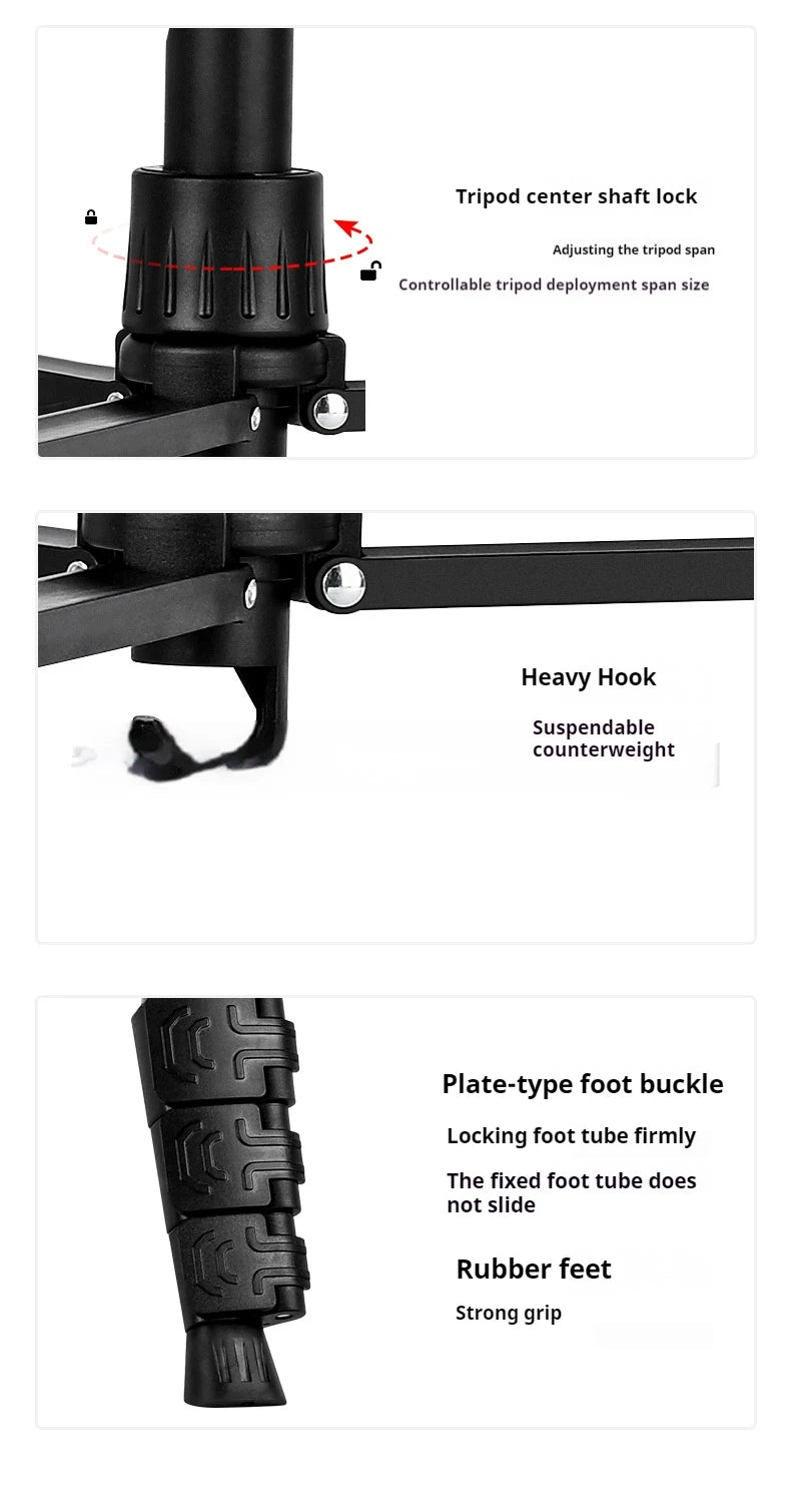 Walking Way F550T – Robustes Aluminium-Mini‑Stativ für Videokamera & Smartphone