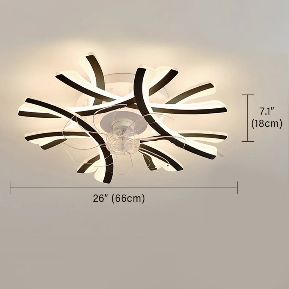 Moderne Deckenventilator-Lampe mit LED & Fernbedienung