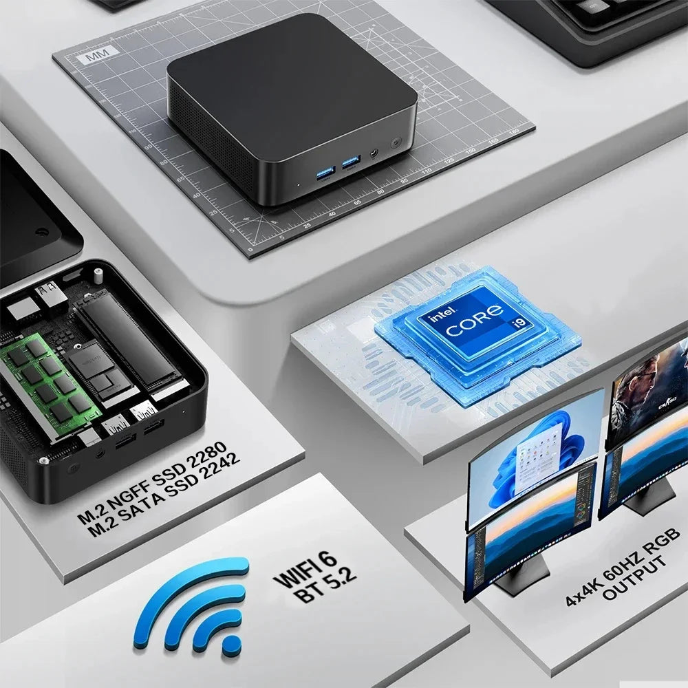 Leistungsstarker Mini-PC mit Intel Core i9 – Kompakt, vielseitig, effizient