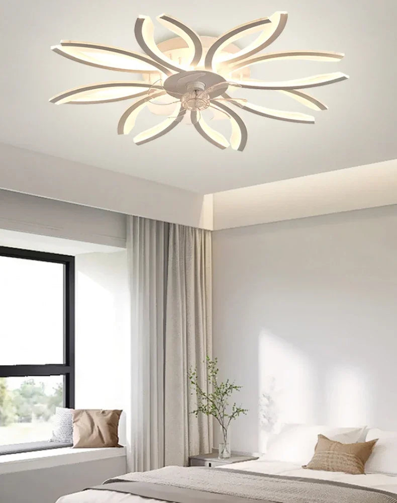 Moderne Deckenventilator-Lampe mit LED & Fernbedienung