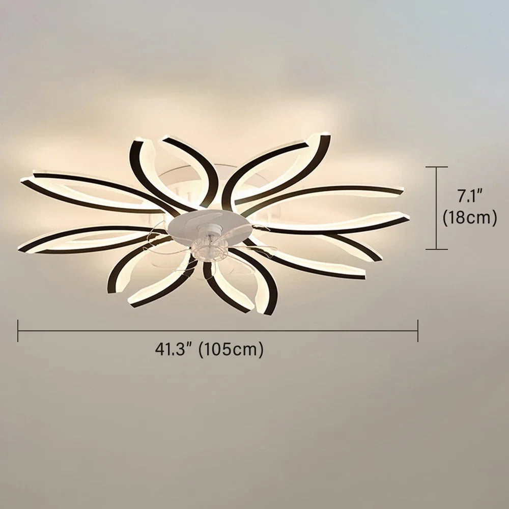 Moderne Deckenventilator-Lampe mit LED & Fernbedienung
