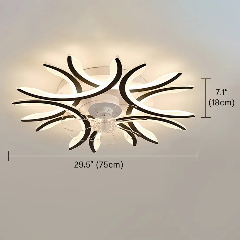 Moderne Deckenventilator-Lampe mit LED & Fernbedienung