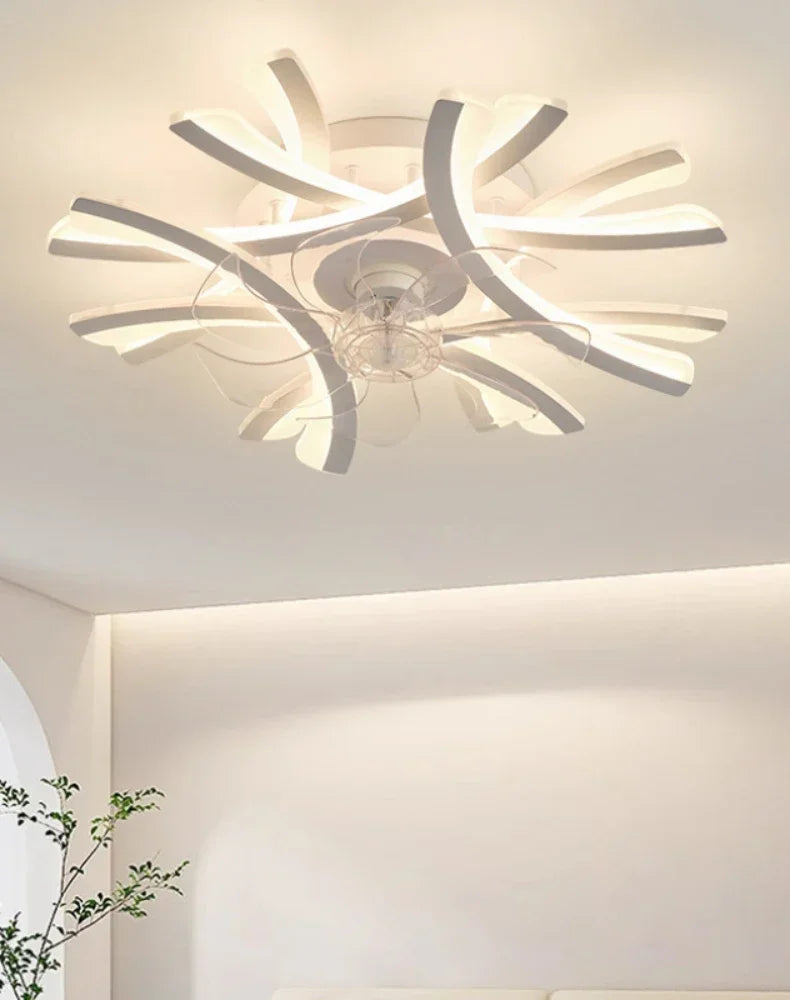 Moderne Deckenventilator-Lampe mit LED & Fernbedienung