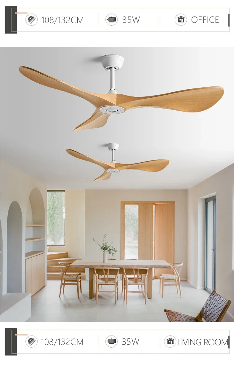 52 Zoll DC-Deckenventilator mit Fernbedienung & ABS-Flügeln