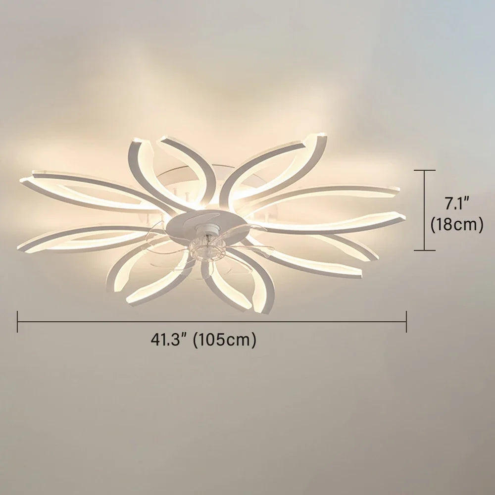 Moderne Deckenventilator-Lampe mit LED & Fernbedienung