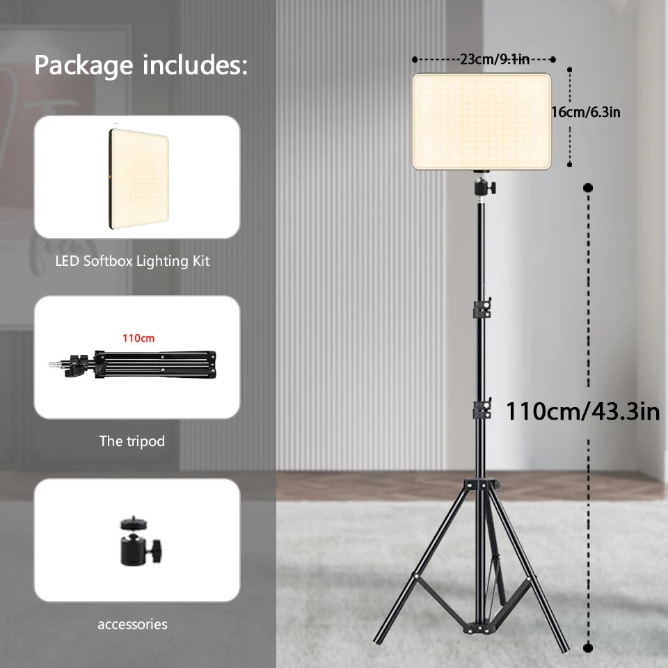 LED-Videoleuchten, Konferenzfotografie, Beleuchtung, Selfie-Licht, Fotostudio-Lampe mit Stativ für Live-Streaming, TikTok Zoom