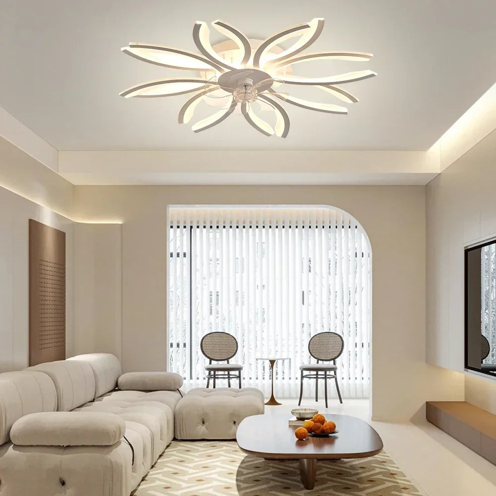 Moderne Deckenventilator-Lampe mit LED & Fernbedienung