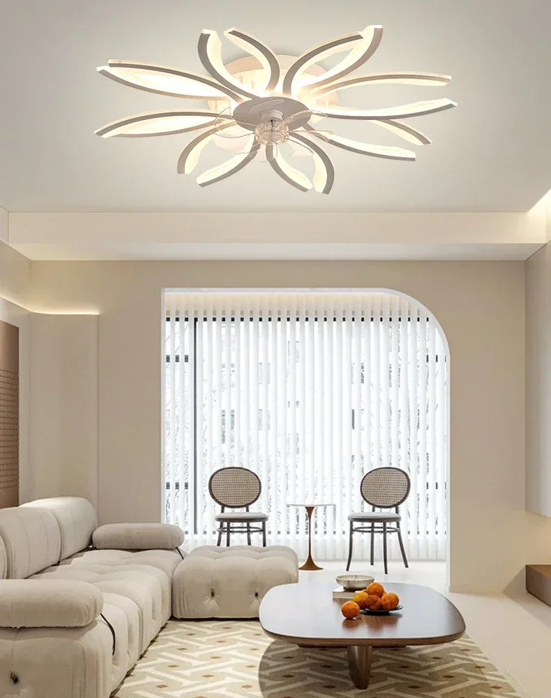 Moderne Deckenventilator-Lampe mit LED & Fernbedienung