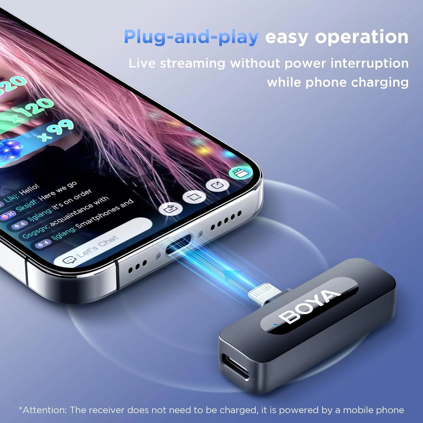 BOYA BY‑V3 2‑Kanal Wireless Lavalier-Mikrofon mit Ladeetui