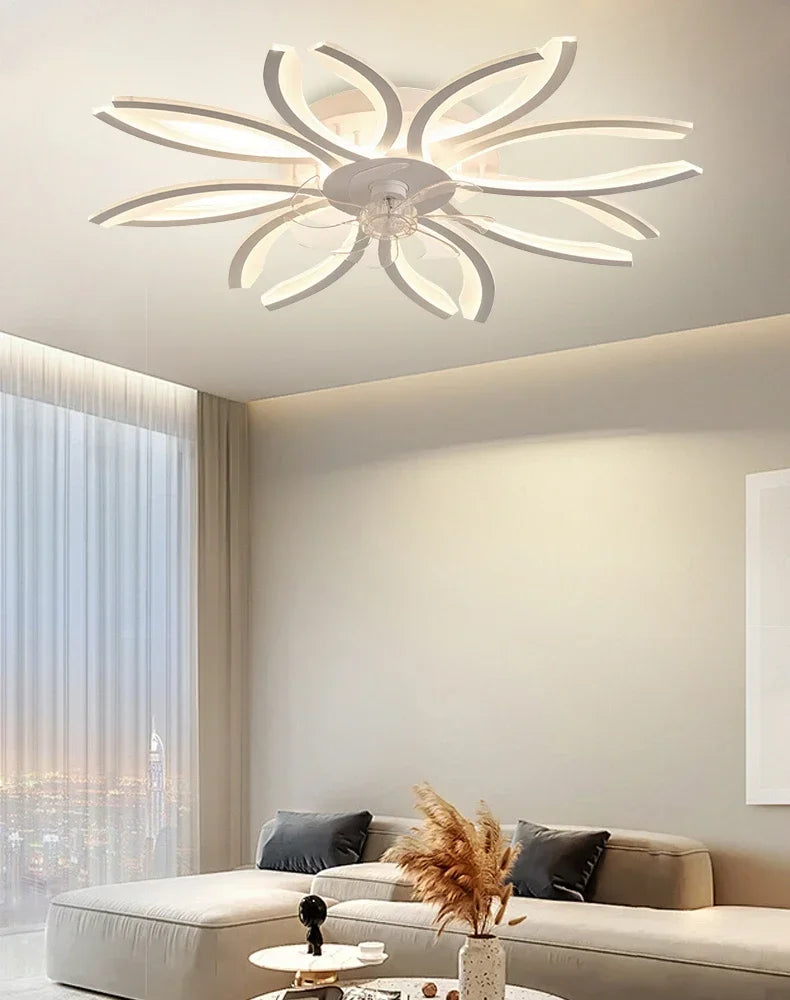 Moderne Deckenventilator-Lampe mit LED & Fernbedienung
