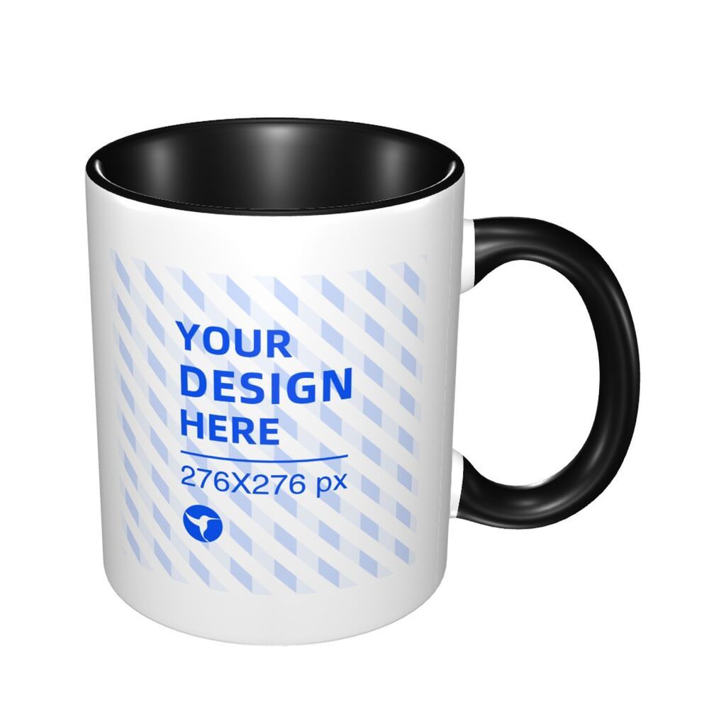 Keramiktasse mit Komfortgriff in Zweifarb-Design